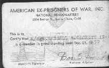 Ex-POW card